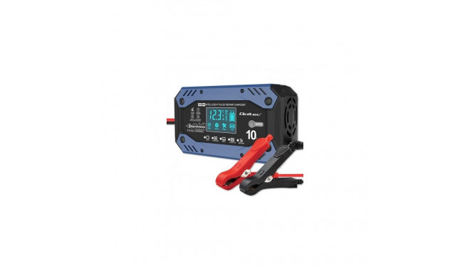Qoltec 52482 vehicle battery charger 12/24 V Black, Blue