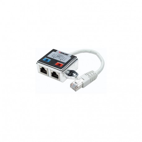 Intellinet 2-Port Modular Distributor, Cat5e, FTP, allows two RJ45 ports to share one Cat5e network 