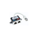 Intellinet 2-Port Modular Distributor, Cat5e, FTP, allows two RJ45 ports to share one Cat5e network 