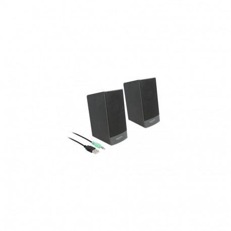 DeLOCK Stereo 2.0 PC Speaker with 3.5 mm stereo jack male and USB powered