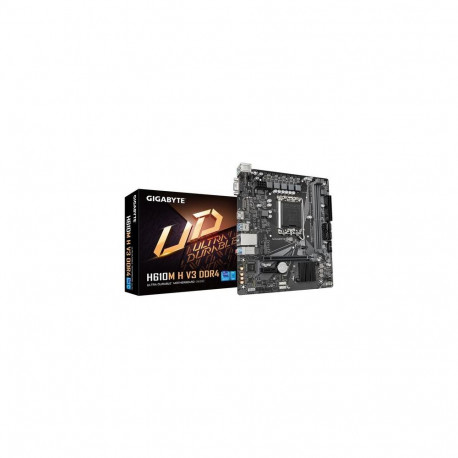 GIGABYTE H610M H V3 DDR4 Motherboard - Supports Intel Core 14th CPUs, 4+1+1 Hybrid Phases Digital VR