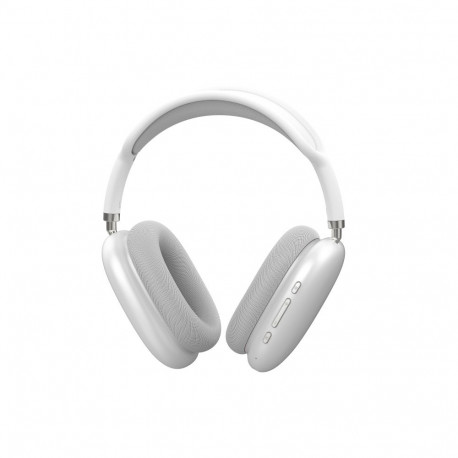 PLATINET WIRELESS HEADPHONES WITH MIC BLUETOOTH SLIM STYLE SILVER-WHITE [46099]