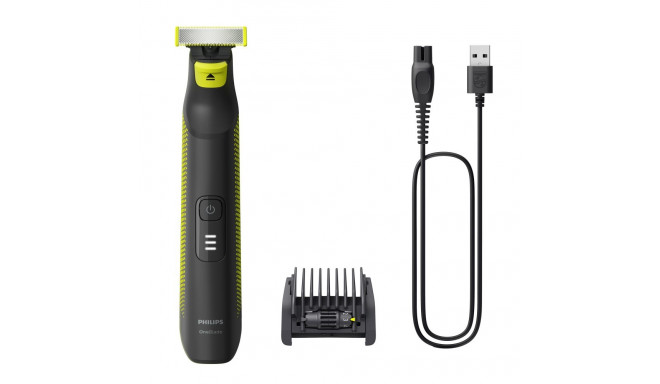 Philips OneBlade Pro Face and Body QP6506/15, 5-in-1 Adjustable comb, Wet and Dry use, LED digital d