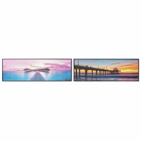Maal DKD Home Decor S3018021 Vahemere Päike (140 x 3,5 x 45 cm) (2 Ühikut)