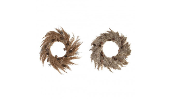 Advent wreathe DKD Home Decor Flower (2 Units) (60 x 5 x 60 cm)