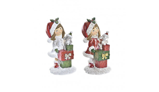Christmas bauble DKD Home Decor Resin Girls (6,5 x 6,5 x 12 cm) (2 Units)