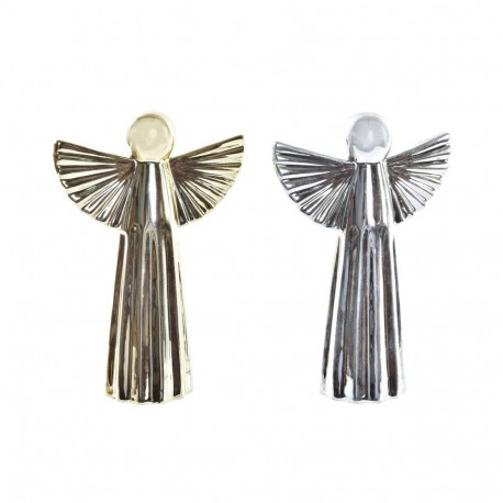 Jõuluehe DKD Home Decor Portselan Ingel (13 x 5 x 17 cm) (2 Ühikut)