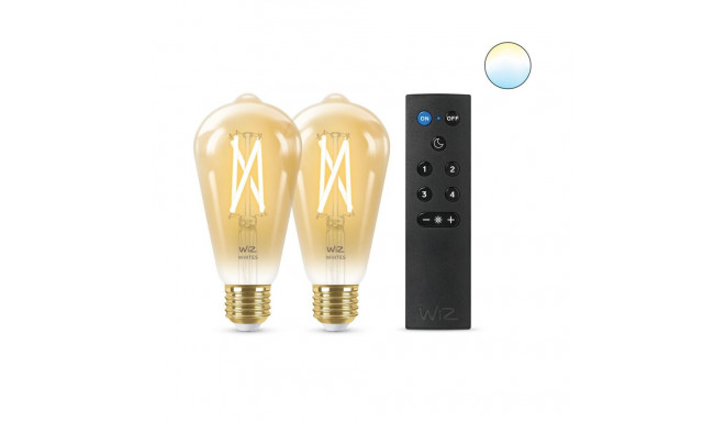 Smart Light bulb Wiz ST64 E27 50 W Multicolour Golden 7 W 640 lm (2 Units)