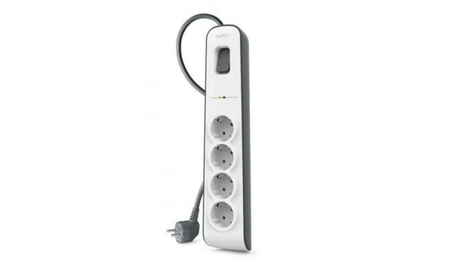 4-socket plugboard with power switch Belkin BSV400VF2M White