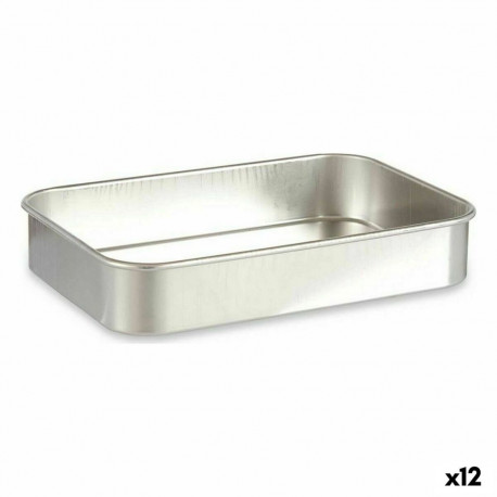 Kõrgete Äärtega Ahjupann Kinvara 100150 100150 Hõbedane Alumiinium 31 x 5,5 x 21,5 cm (12 Ühikut)