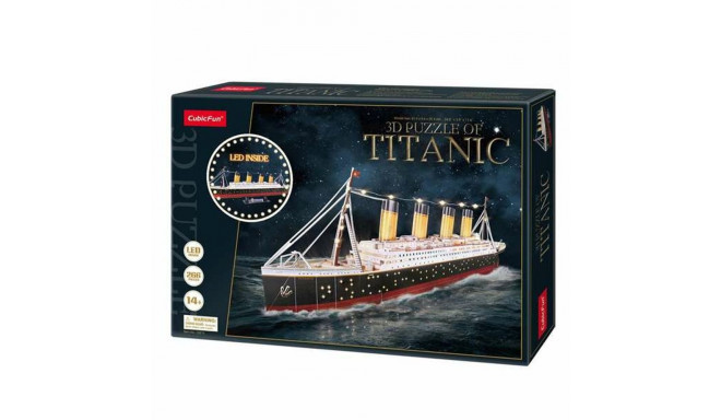 Puidust Laste Pusle CubicFun Titanic 3D 266 Tükid, osad