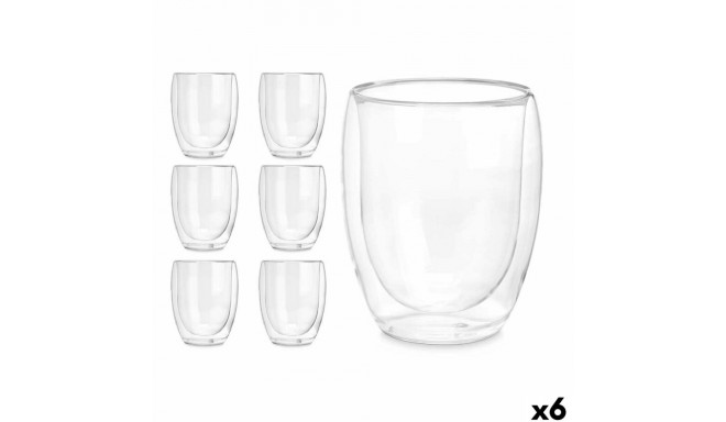 Glass for water Vivalto OCT-DG2061 OCT-DG2061 Transparent Borosilicate Glass 326 ml (6 Units)