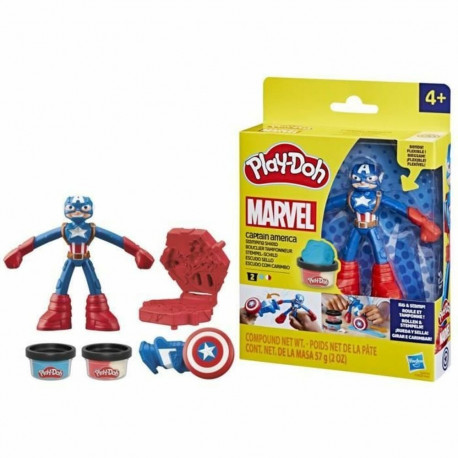 Plastiliinimäng Play-Doh Capitán América Set Stamper Shield Mitmevärviline