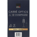 Champagne glass Inde Carre optics 6 Pieces