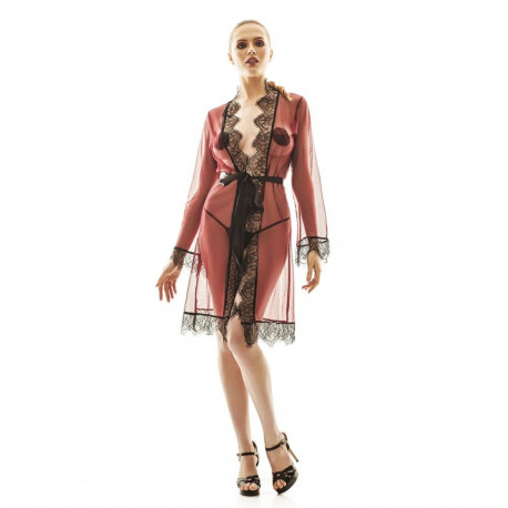 Lace Underwear Set Anaïs Black Red S/M