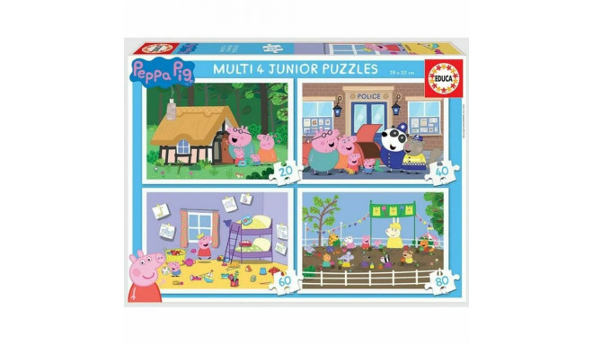 4-Puzzle Set Peppa Pig 80 Pieces