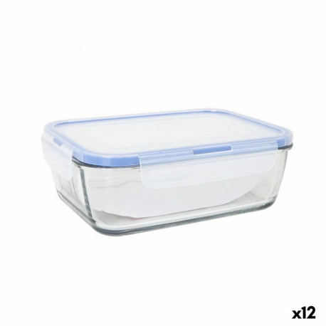 Hermetic Lunch Box LAV Grey Transparent 1,2 L (12 Units)