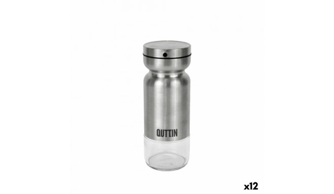 Boca za Ulje Quttin Läbipaistev Hõbedane Roostevaba teras 0,36 L (12 Ühikut)