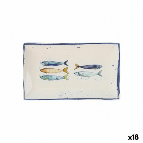 Serveerimisvaagen La Mediterránea Peixe Ristkülikukujuline Kala 25,3 x 15 x 2 cm (18 Ühikut)