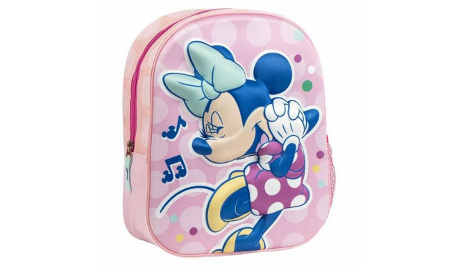 3D-kooliseljakott Minnie Mouse Roosa 25,0 x 31,0 x 10,0 cm