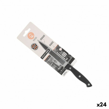 Kööginuga MasterChef Must Hõbedane 12 cm Mitmeotstarbelised (24 Ühikut)