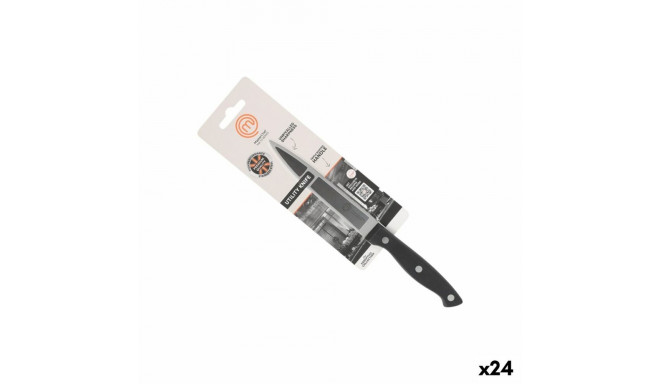 Kitchen Knife MasterChef Black Silver 12 cm Multi-use (24 Units)