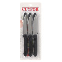 Knife Set Cuyfor Filo Black Silver 6 Pieces (24 Units)