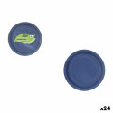 Plate set Algon Blue 20 cm 10 Pieces (24 Units)