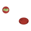 Plate set Algon Red 450 ml 6 Pieces (18 Units)