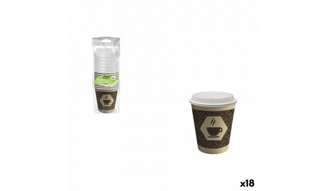 Klaaside komplekt Algon Pruun 120 ml 12 Tükid, osad (18 Ühikut)