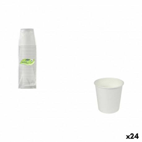 Klaaside komplekt Algon Valge 80 ml 30 Tükid, osad (24 Ühikut)