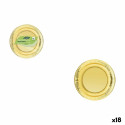 Plate set Algon Golden 18 cm 12 Pieces (18 Units)