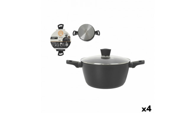 Casserole with lid MasterChef 24 cm (4 Units)