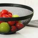 Fruit Bowl Confortime Black Metal 26 x 12,5 cm (12 Units)