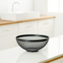 Fruit Bowl Confortime Black Metal 26 x 12,5 cm (12 Units)