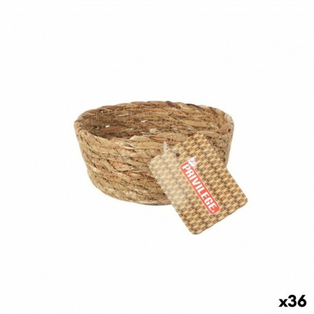 Multi-purpose basket Privilege   Brown wicker Circular ø 12 x 5 cm (36 Units)