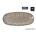 Serving Platter La Mediterránea Almudena Grey Oval 29 x 13,5 x 2,4 cm (24 Units)