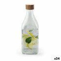 Glass Bottle La Mediterránea Metal Glass 1 L (24 Units)