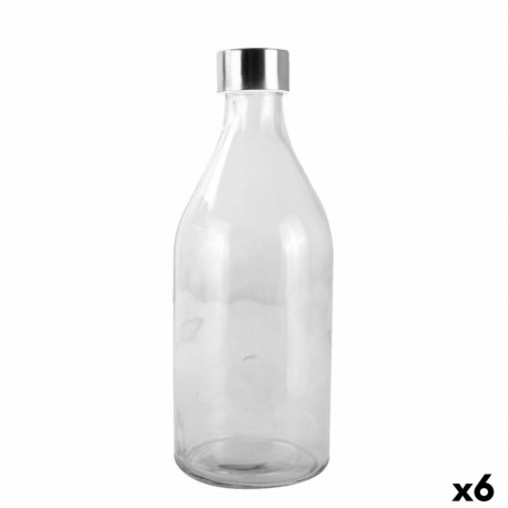 Glass Bottle La Mediterránea Metal Glass 1 L (6 Units)
