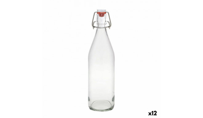 Glass Bottle La Mediterránea Glass 1 L (12 Units)