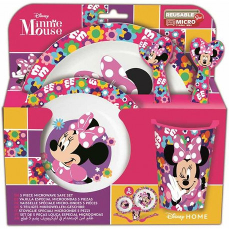 Laste nõudekomplekt Minnie Mouse Minnie Bold Florals 5 Tükid