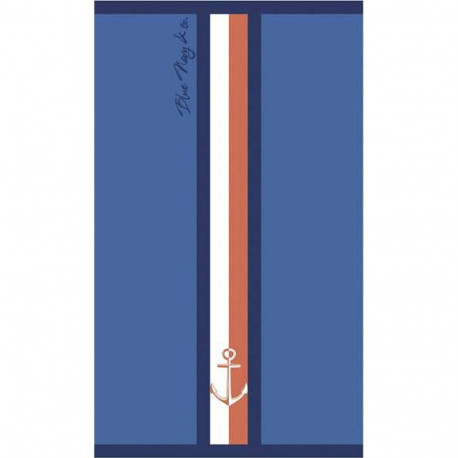 Beach Towel Secaneta Portals Navy Blue 90 x 165 cm Jacquard