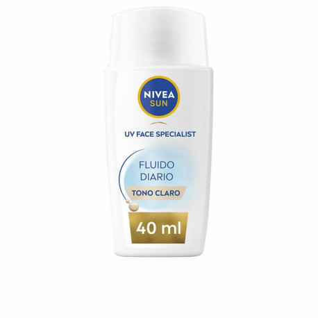 Facial Sun Cream Nivea SUN FACIAL Light Tone Spf 50 Spf 50+ 40 ml