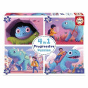 4 Pusle Komplekt Educa Friendly Dinosaurs