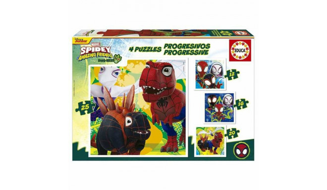 4 Pusle Komplekt Educa Dino Spidey (4 Ühikut)
