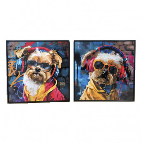 Maal Home ESPRIT Kaasaegne Koer 50 x 3,5 x 50 cm (2 Ühikut)