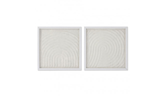 2 maali komplekt Home ESPRIT Paber Kristall 35 x 2 x 35 cm