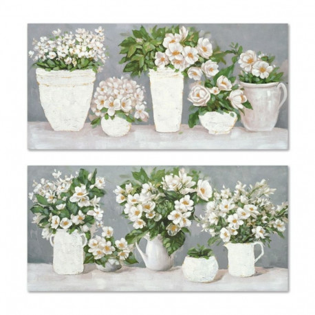 Maal Home ESPRIT Valge Hall Romantiline 140 x 3 x 70 cm (2 Ühikut)
