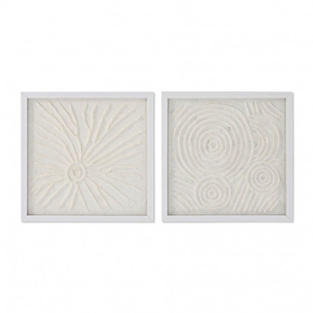 2 maali komplekt Home ESPRIT Paber Kristall 35 x 2 x 35 cm