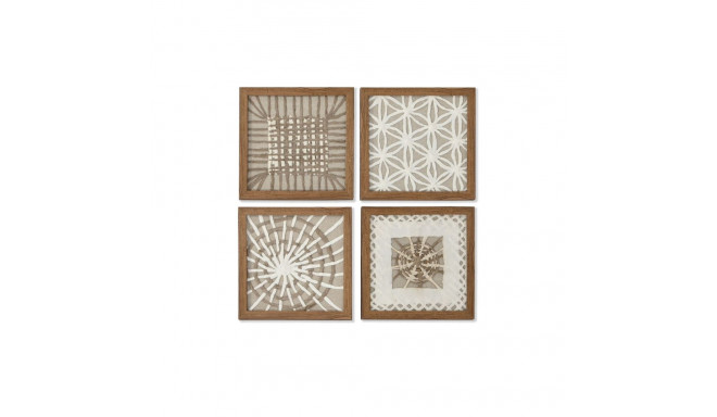 4 maali komplekt Home ESPRIT Paber Kristall 22 x 2 x 22 cm